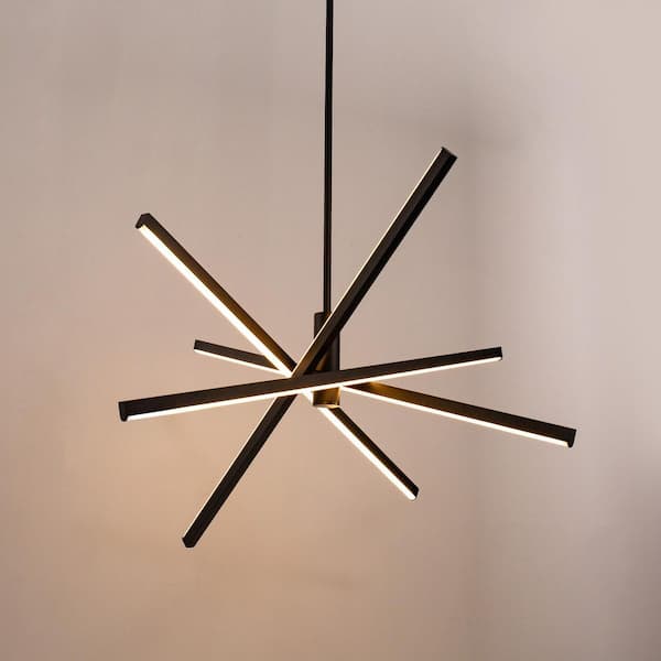 Briignite Matte Black LED Pendant Chandelier Dimmable 3000K/4000K