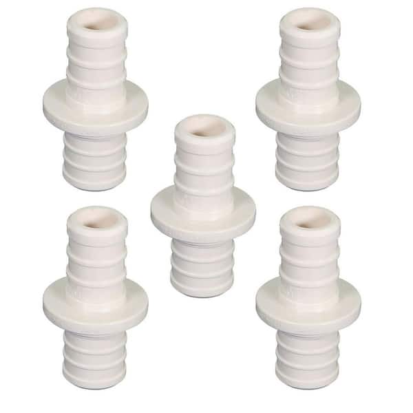 PLUMBFLEX 1/2 in. Plastic PEX Poly Alloy Straight Coupling Barb Pipe Fitting (5-Pack)