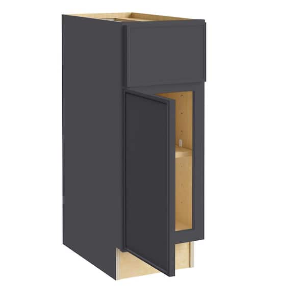 Franklin 15 in. W x 24 in. D x 34.5 in. H Assembled Plywood Base Kitchen Cabinet in Valiant Onyx with Soft Close LH