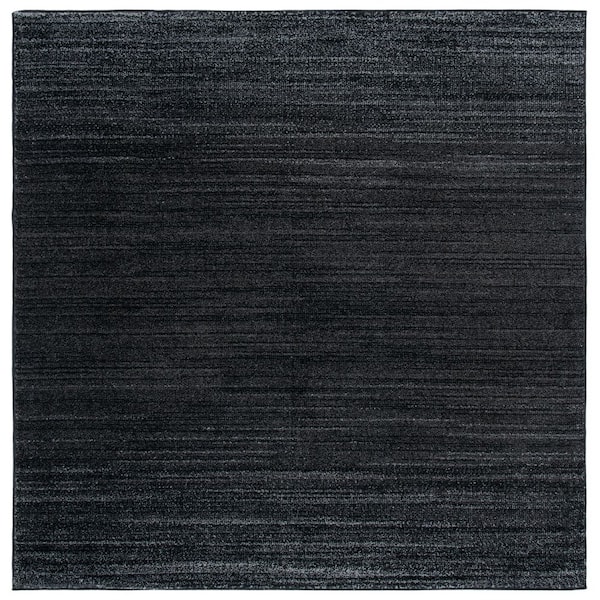 Adirondack 8 ft. x 8 ft. Square Black/Gray Gradient Transitional Area Rug