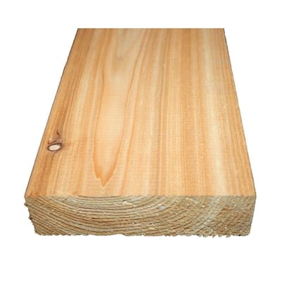2 in. x 6 in. x 8 ft. Premium S4S Cedar Lumber