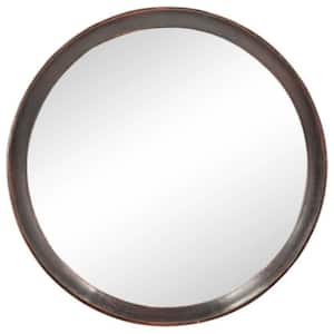 20 in. x 1.5 in. Transitional Decor Style Mirror with Solid Mango Wood Frame for Home Decor and Bathroom, Dark Brown