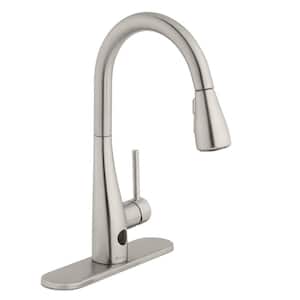 Nottely Touchless Single-Handle Pull-Down Kitchen Faucet with TurboSpray and FastMount in Stainless Steel