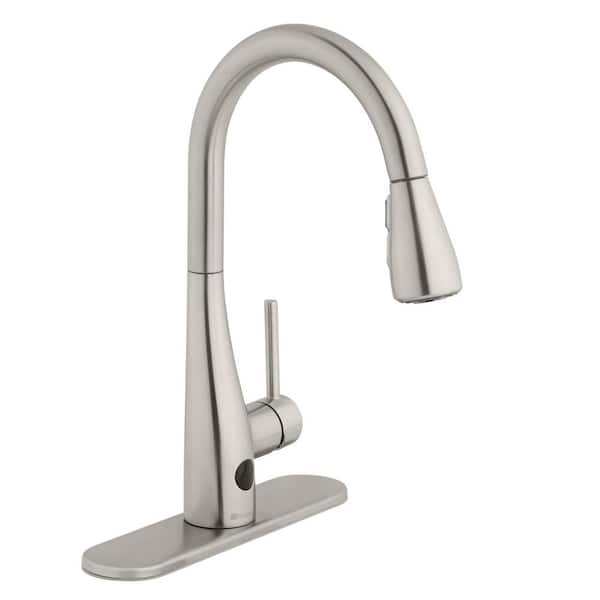 Glacier Bay Nottely Touchless Single Handle Pull-Down Sprayer Kitchen Faucet in Stainless Steel