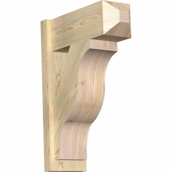 Ekena Millwork 8 in. x 28 in. x 20 in. Fuston Craftsman Rough Sawn Douglas Fir Outlooker