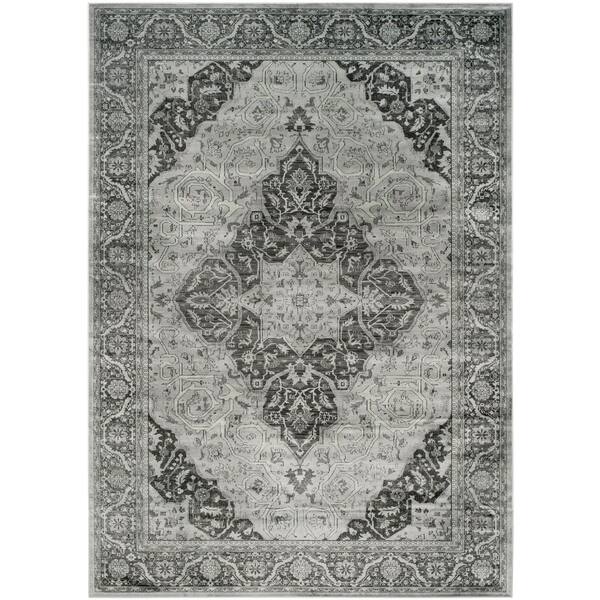Vintage 11 x 15 Light Blue/Multi Medallion Area Rug