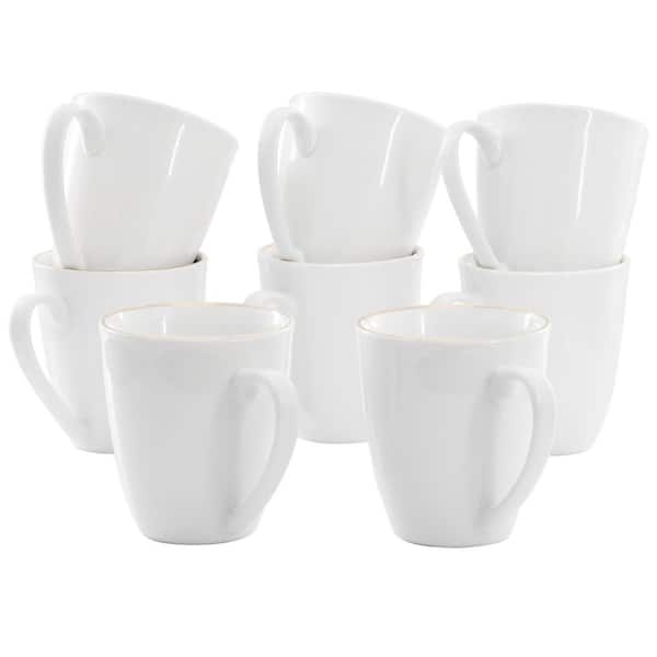 Ogalla 8-Piece 12 oz. Gold Banded Fine Ceramic Mug Set