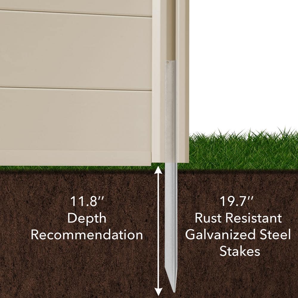 Casafield 48" x 48" Tan Vinyl Privacy Screen Fence Panel