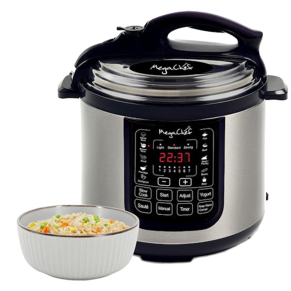 8 Qt. Stainless Steel Electric Pressure Cooker with Stainless Steel Pot