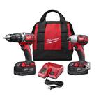 M18 18V Lithium-Ion Cordless Hammer Drill/Impact Driver Combo Kit with Two 3.0 Ah Batteries, Charger, Bag (2-Tool)
