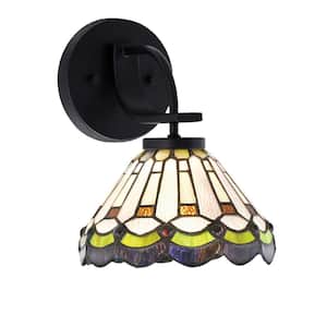 Olympia 1-Light Matte Black Wall Sconce