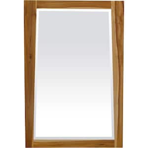 Significado 24 in. W x 35 in. H Framed Rectangular Beveled Edge Bathroom Vanity Mirror in Natural