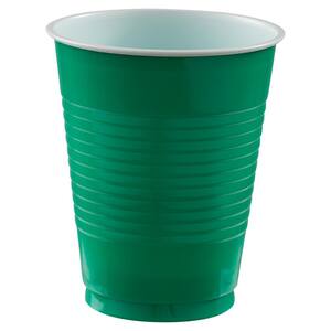 18 oz. Festive Green Plastic Cups (150-Piece)