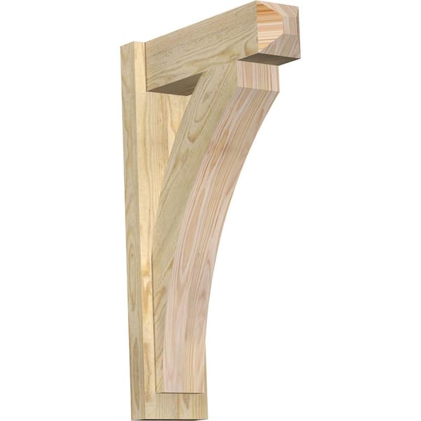 Ekena Millwork 6 in. x 30 in. x 18 in. Douglas Fir Thorton Craftsman Rough Sawn Outlooker