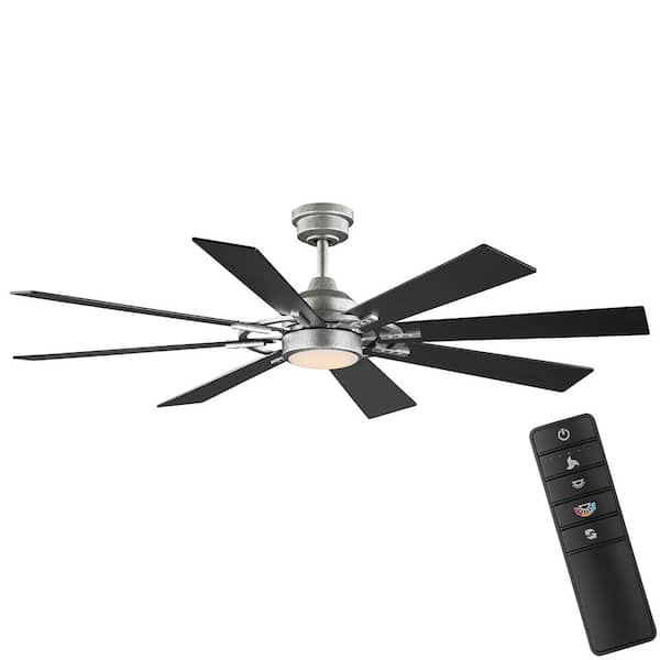 Generation Lighting Volta 60 in. Indoor Antique Iron with Hand-Rubbed  Antique Brass Ceiling Fan with Remote Control 4GIR60ATIHAB - The Home Depot