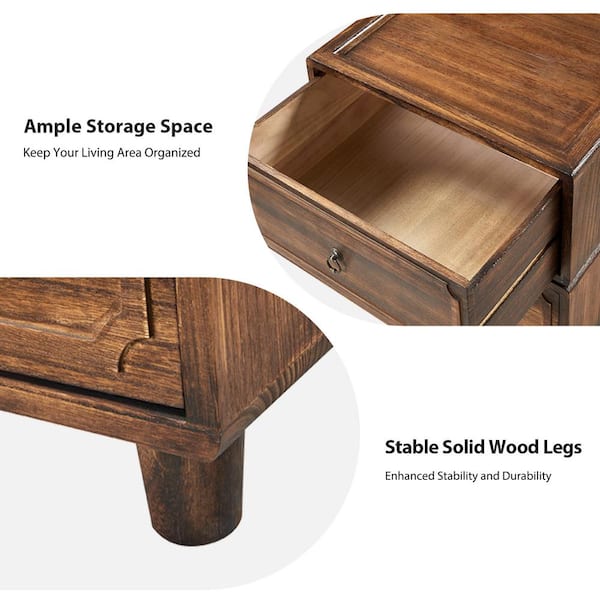 JAYDEN CREATION Geraint Walnut Transitional 8 - Drawer