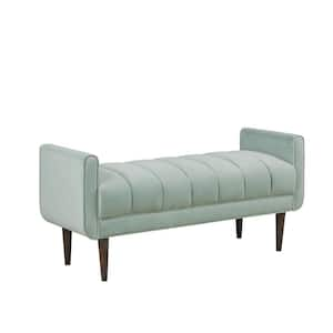 Irvington Seafoam Bedroom Bench with Upholstered Modern