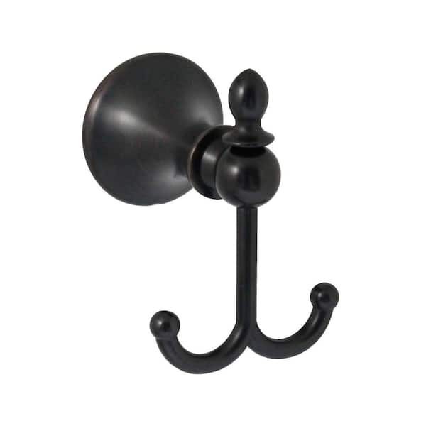 MODONA Antica Double Robe and Towel Hook in Rubbed Bronze 4054-RB