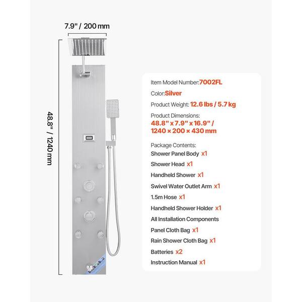 it in the bag the rain shower SR SUN RISE Rainfall Dual Head with Adjustable Spray Matte Black side sprays Rain Shower (SS02) - Rain