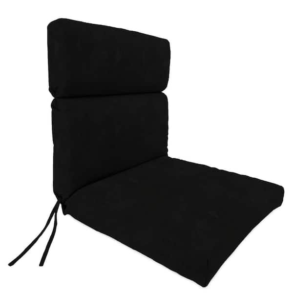 Jordan Manufacturing 23 in. L x 45.5 in. W x 4 in. T Rectangular Outdoor Chair Cushion in Canvas Black