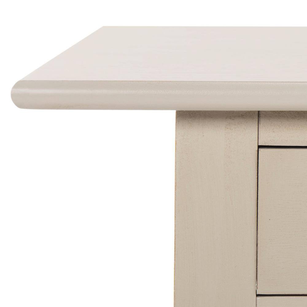 Vintage Gray Rectangular Wood Coffee Table with Storage