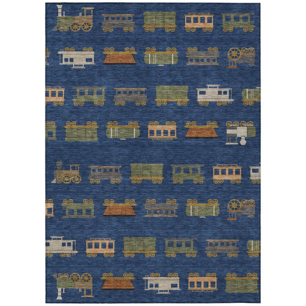Chantille Machine Washable Indoor/Outdoor Abstract ACN2621 Navy 8 ft. x 10 ft. Area Rug price history on PriceWatchPro