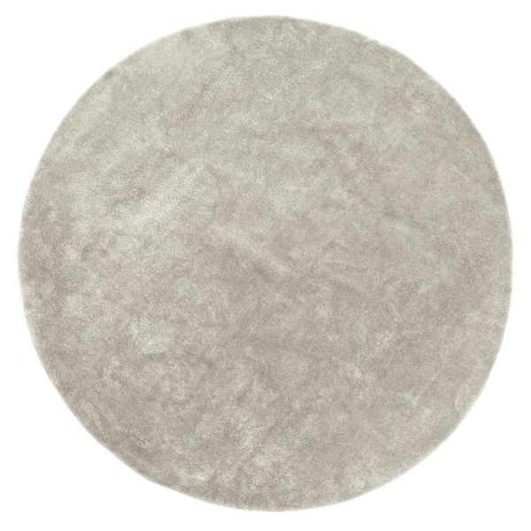 nuLOOM Loni Solid Machine Washable Shag Beige 4 ft. x 4 ft. Area Rug