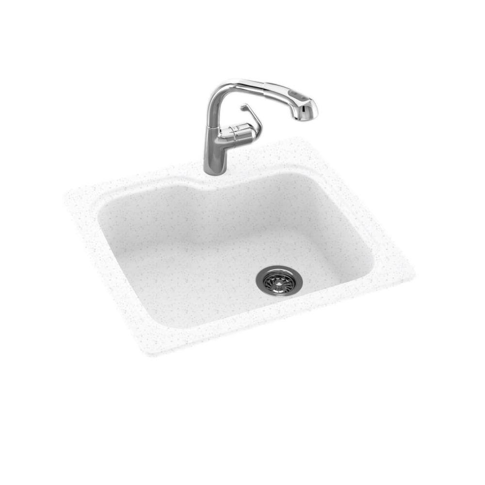 Swan Dual Mount Solid Surface 25 In X 22 In 1 Hole Single Bowl   Arctic Granite Swan Drop In Kitchen Sinks Ks02522sb 035 64 1000 