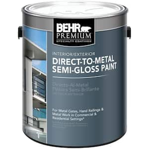 1 gallon White Deep Base Semi-Gloss Direct to Metal Interior/Exterior Paint