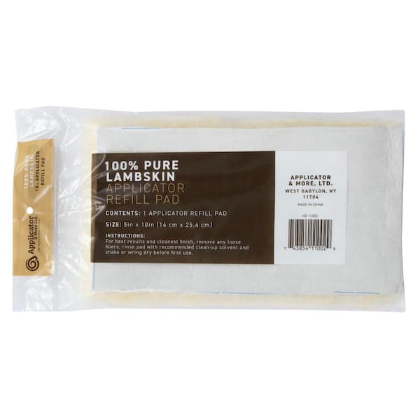 Applicator and More - 10 in. x 5 in. x 1 in. Lambskin Floor Applicator Painting Pad Refill