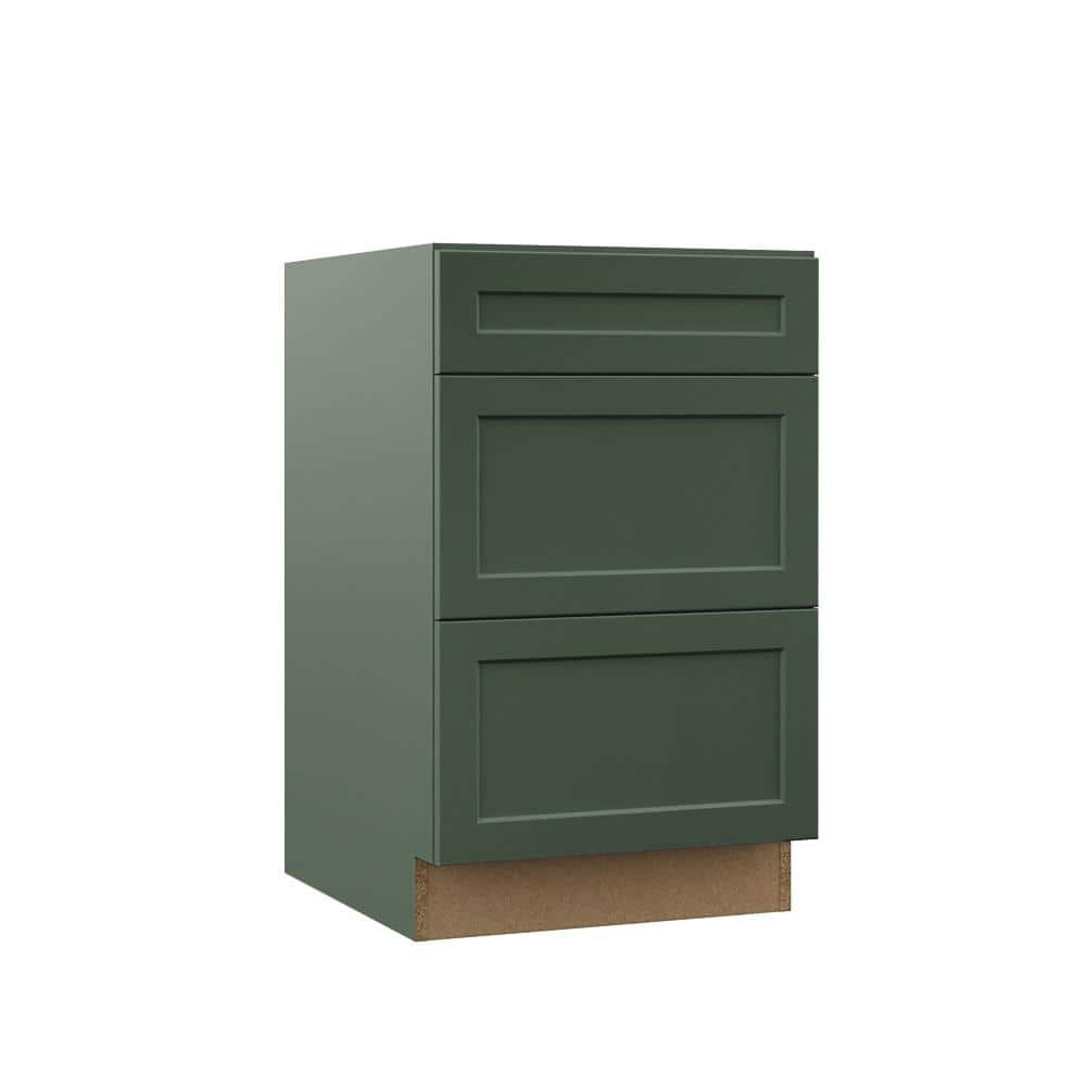 Designer Series Melvern 21 in. W x 21 in. D x 34.5 in. H Assembled Shaker 3-Drawer Base Bath Cabinet in Forest price history on PriceWatchPro