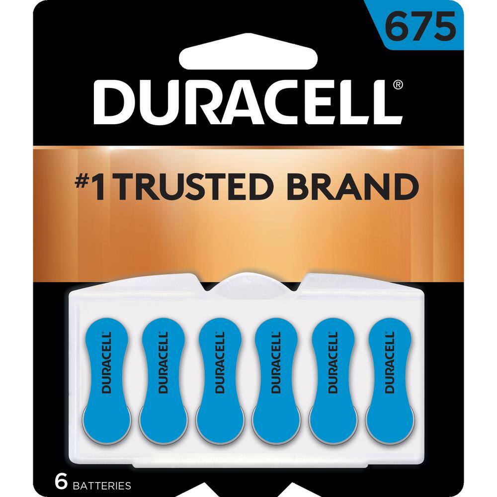 Duracell Size 675 Zinc Hearing Aid Battery 6 Pack The Home Depot