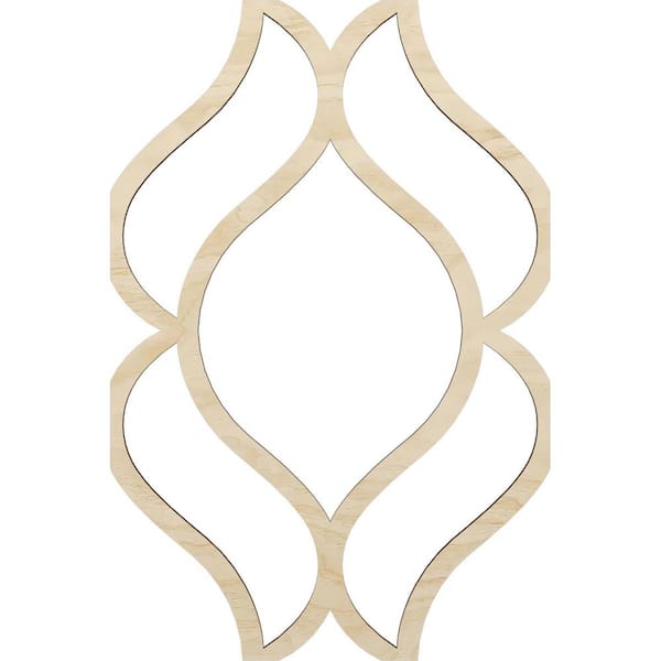 Ekena Millwork Small Villarreal Fretwork 3/8 in. x 2-2/3 ft. x 4 ft. Brown Wood Decorative Wall Paneling 1-Pack