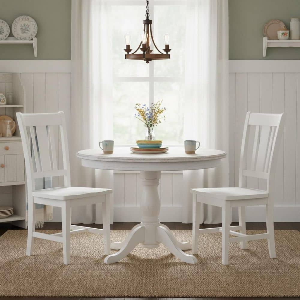 International Concepts San Remo Pure White Dining Chair (Set of 2