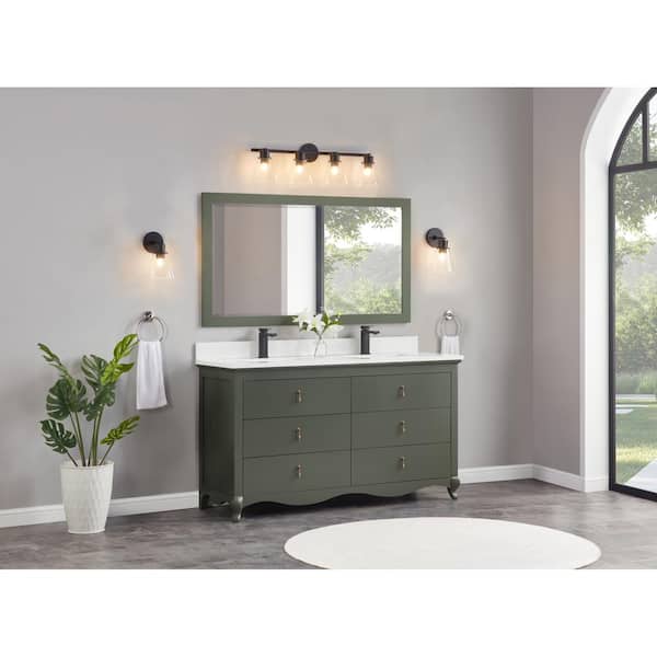 Legion Furniture WS2512-60-PG 60 in. Double Sink Sink Vanity