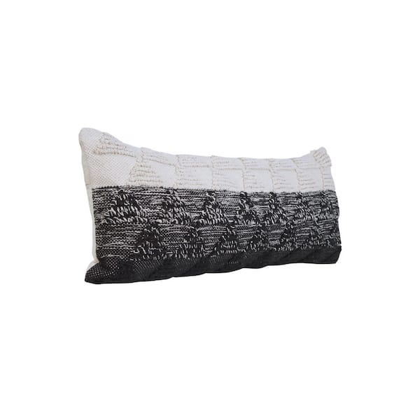 Black and off 2024 white throw pillows