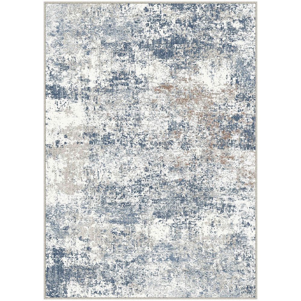 Lost City Blue 8 ft. x 10 ft. Modern Abstract Washable Area Rug price history on PriceWatchPro