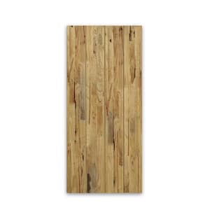 24 in. x 80 in. Hollow Core Weather Oak-Stained Pine Wood Interior Door Slab
