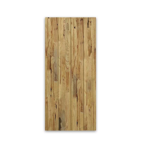 CALHOME 30 in. x 84 in. Hollow Core Weather Oak-Stained Solid Wood Interior Door Slab
