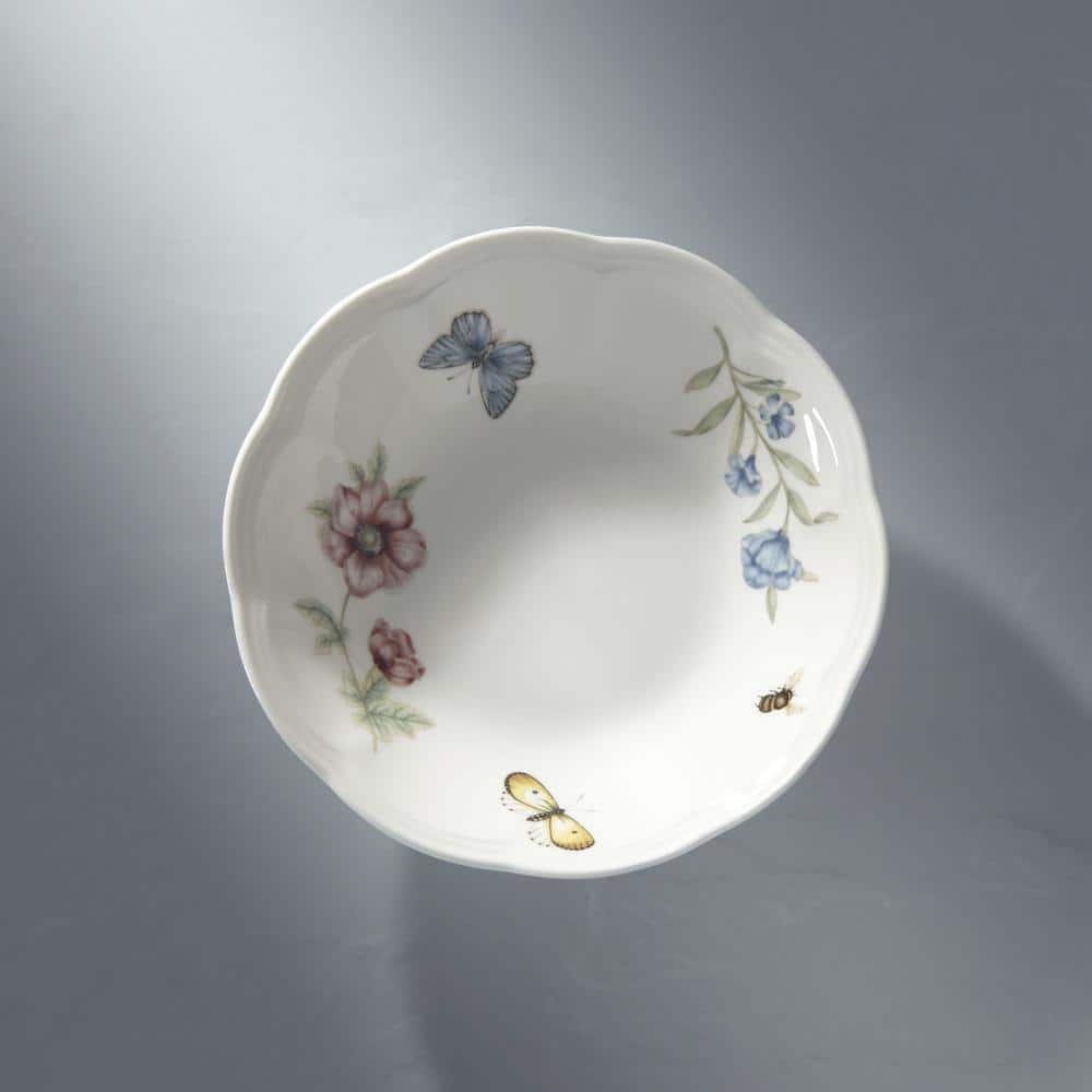 Butterfly Meadow Porcelain Floral Fruit Bowl, 11 oz