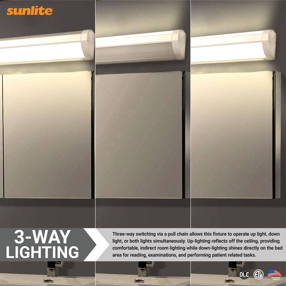 36-Inch Adjustable White LED Linear Bathroom Light Fixture