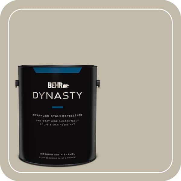 BEHR DYNASTY 1 gal. Home Decorators Collection #HDC-FL13-10 Wilderness Gray Satin Enamel Interior Stain-Blocking Paint and Primer