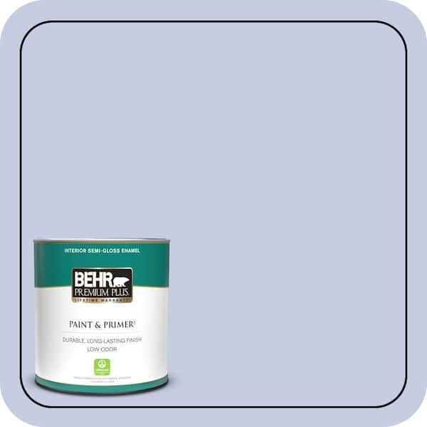 BEHR PREMIUM PLUS 1 qt. #620C-2 Lilac Bisque Semi-Gloss Enamel Low Odor Interior Paint & Primer