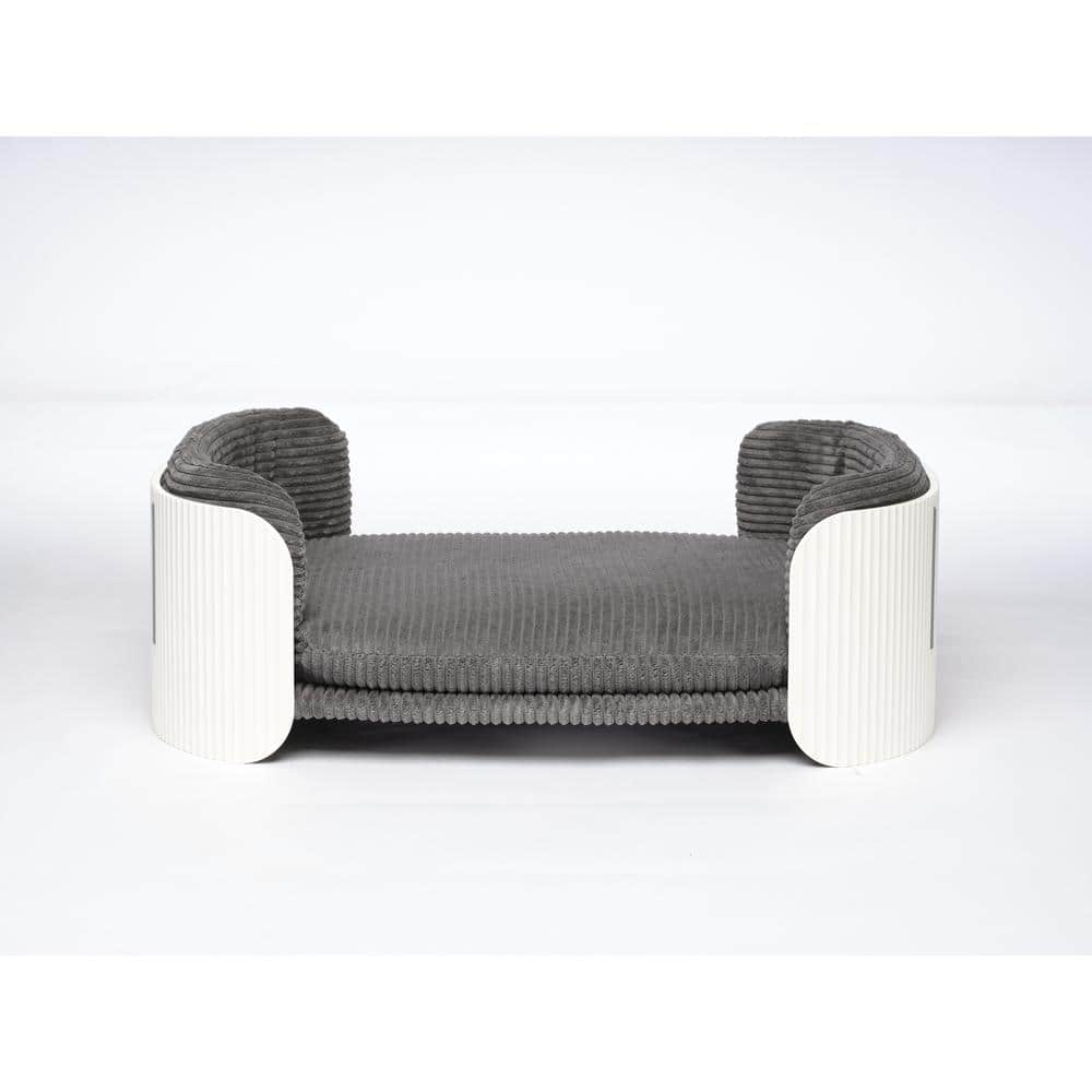 Medium White Grey Scandinavian style Cat Couch Bed, Pet Sofa Cats Pet Furni