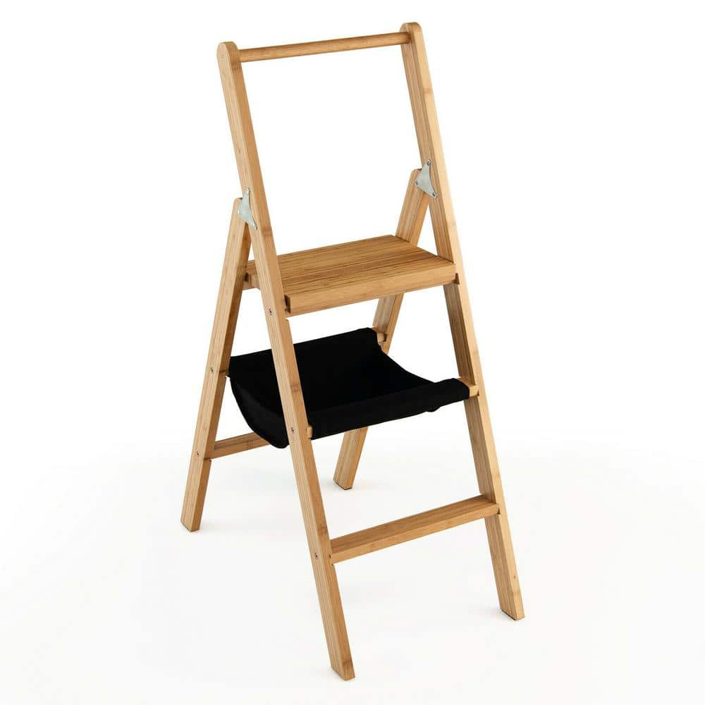 Wooden folding step discount ladder