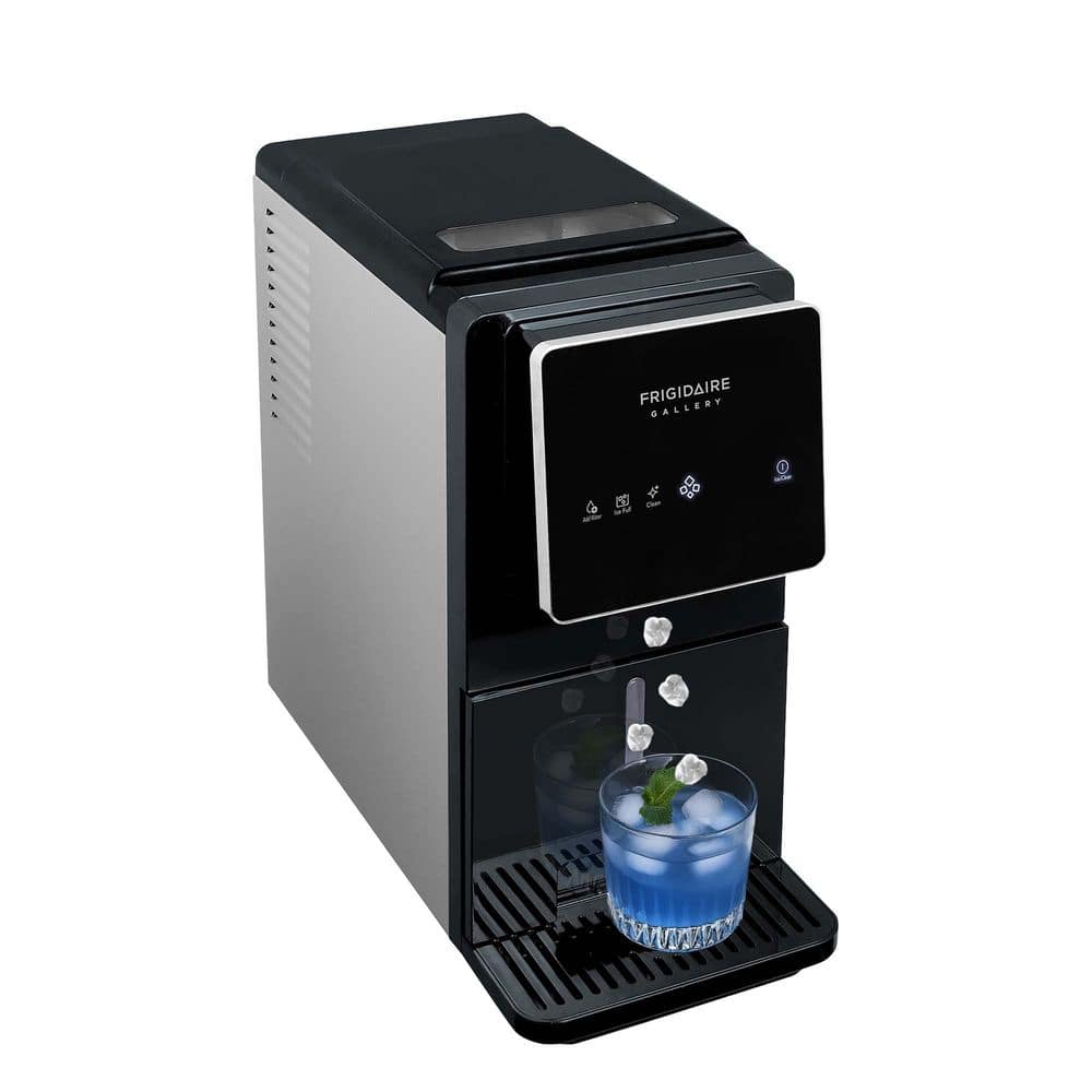 16 in. 33 lb. Countertop Nugget Ice Maker in Black