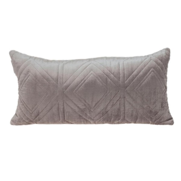 PARKLAND COLLECTION Reta Transitional Quilted Taupe Throw Pillow