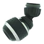 1.5 GPM Soft Grip Water-Saving Swivel Spray Aerator, Black