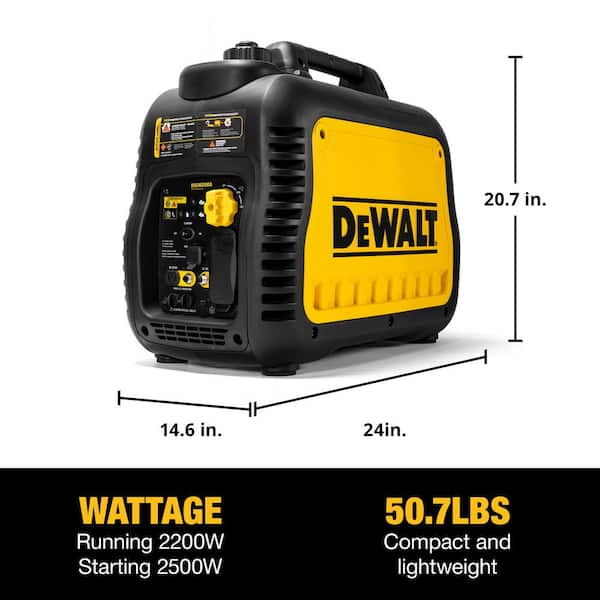 DEWALT 2500 / 2200-Watt Gas Powered Inverter Generator with CO