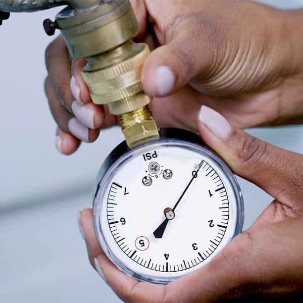 PLUMBFLEX 0-7 PSI Gas Tester Dry Utility Gauge, 2 in. Display, 7